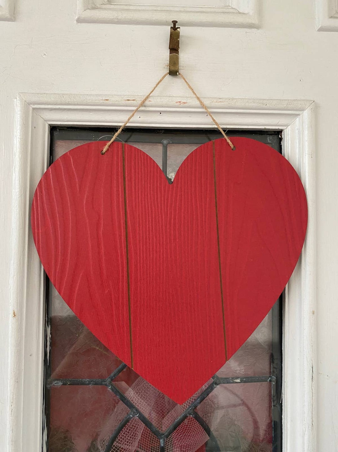 Red Heart Sign, DIY Wood Heart Dign, Heart Valentines Day Sign, DIY