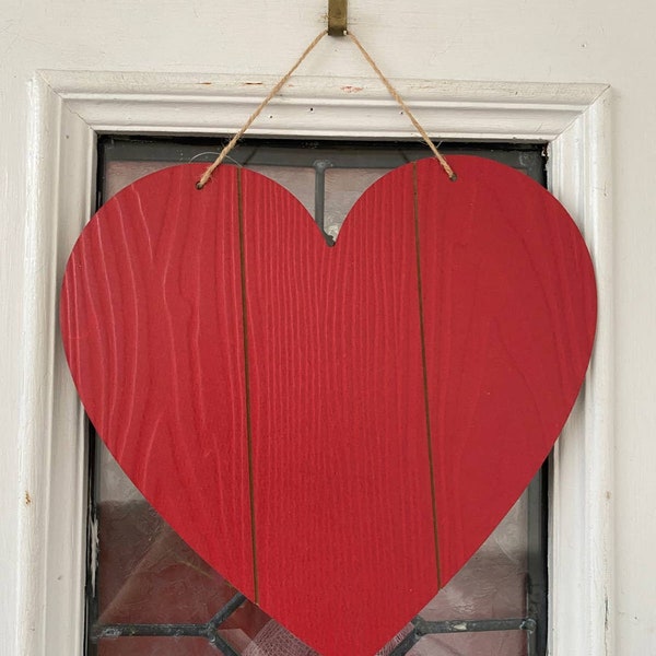 Red Heart Sign, DIY Wood Heart Dign, Heart Valentines Day Sign, DIY Heart Wall Decor, DIY Heart Wreath Sign, Heart Decor