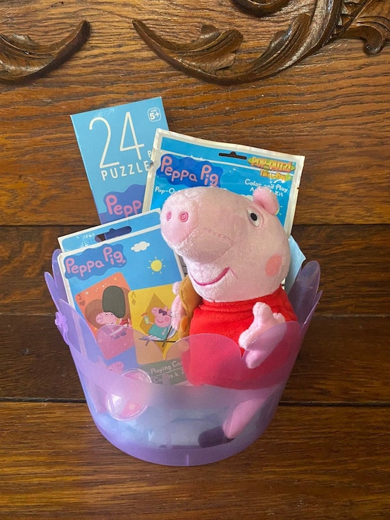 Cesta de regalo de Navidad de Peppa Pig paquete de actividades de