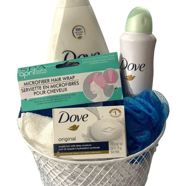 Woman’s Dove Bath & Body Valentines Day Gift Basket Set, Health Beauty Personal Care Kit, Gift for her