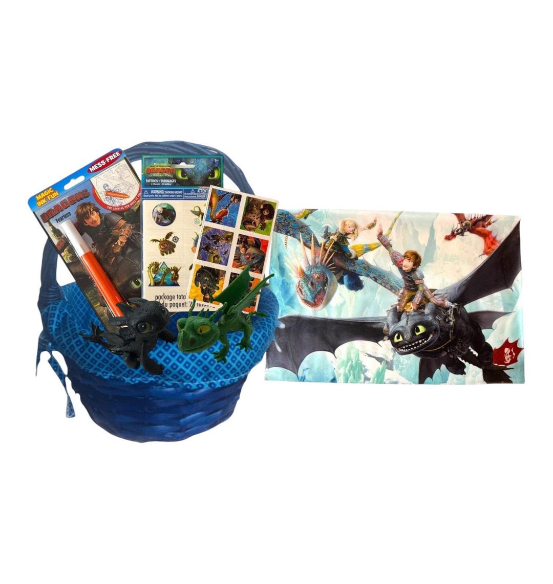 How to Train Your Dragon Gift Basket for Kids | Toothless Toys ...