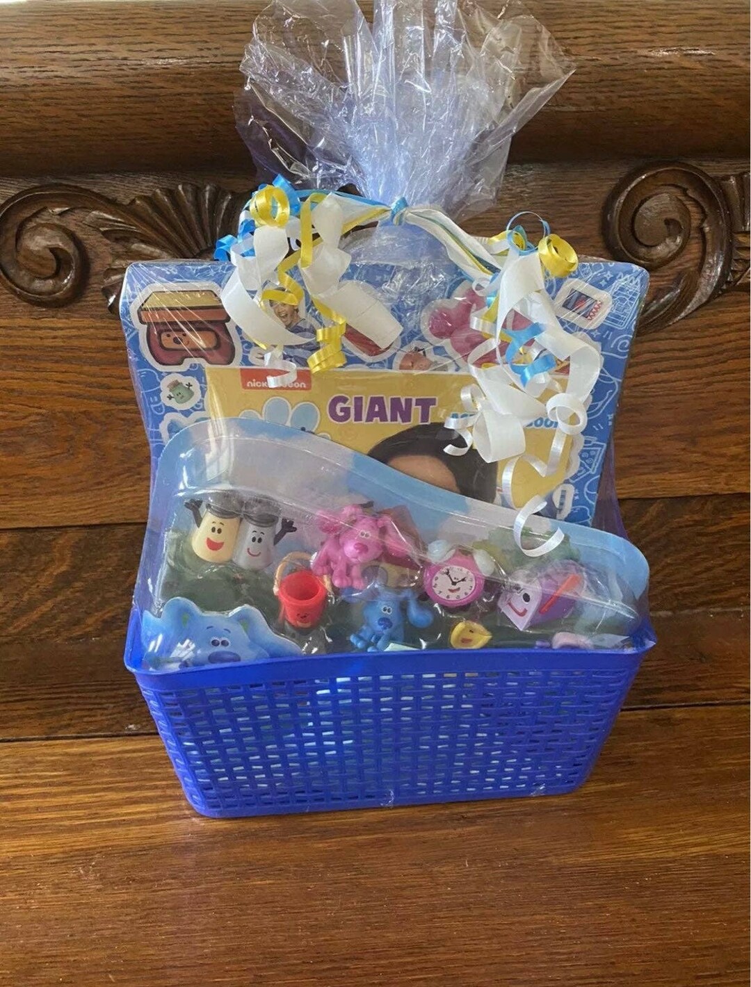 Kids Blues Clues Gift Basket Set Mini Figurine Set Sticker Etsy