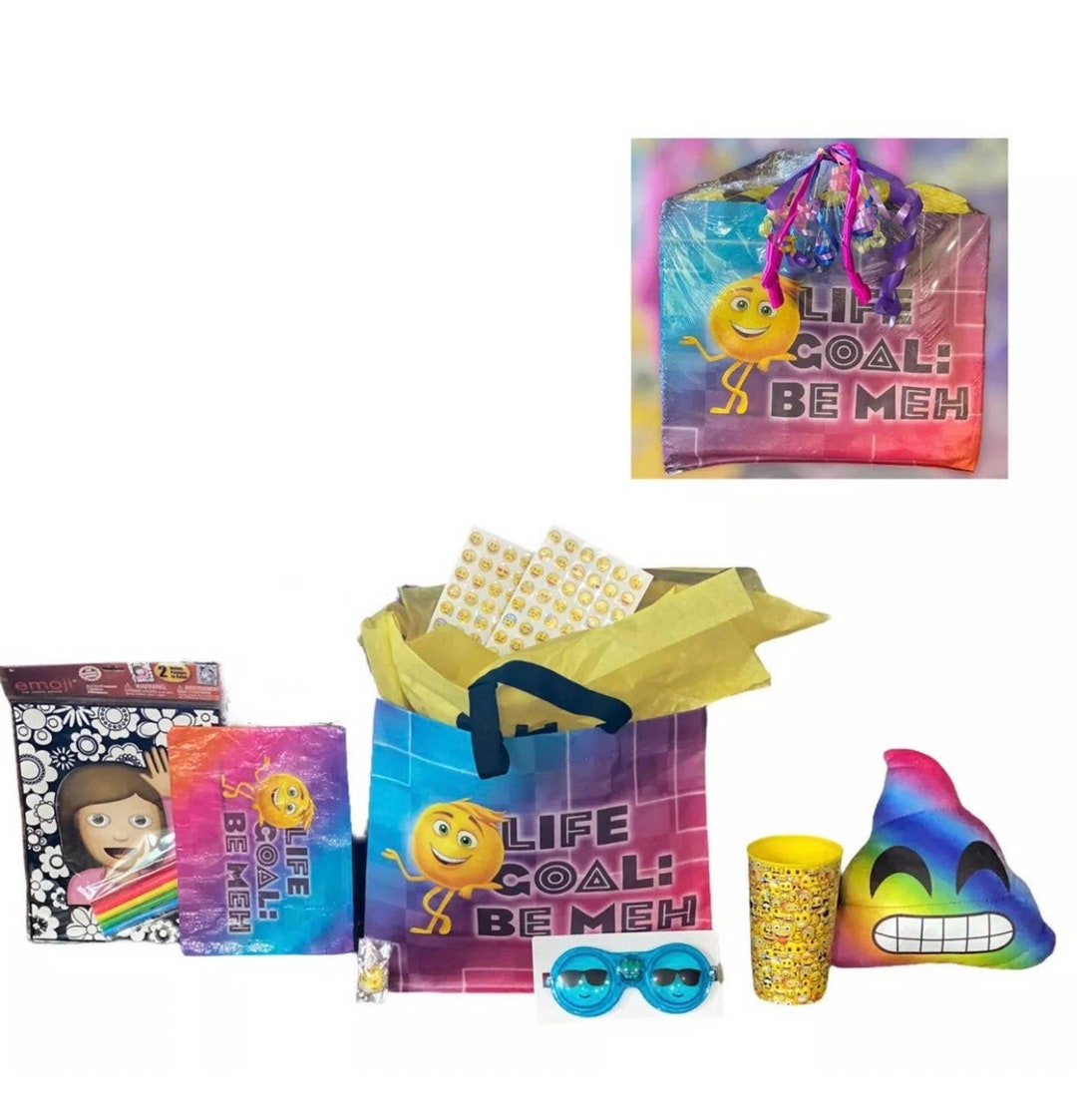 Emoji Gift Bag 10 Plush Rainbow Poop Pillow Light up Glasses Etsy