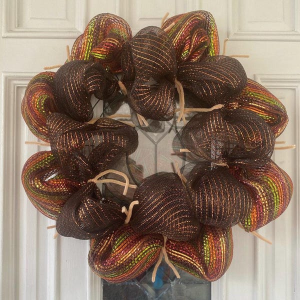Metallic Mesh Wreath - Etsy UK