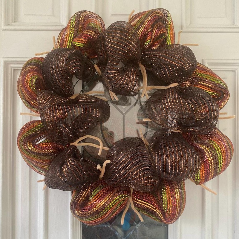 Metallic Mesh Wreath - Etsy UK