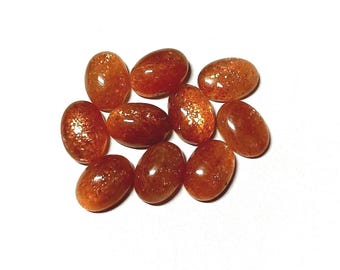 Natürliche Sonnenstein Oval Cabochons, funkelnde Edelstein Schmuck machen Lieferungen