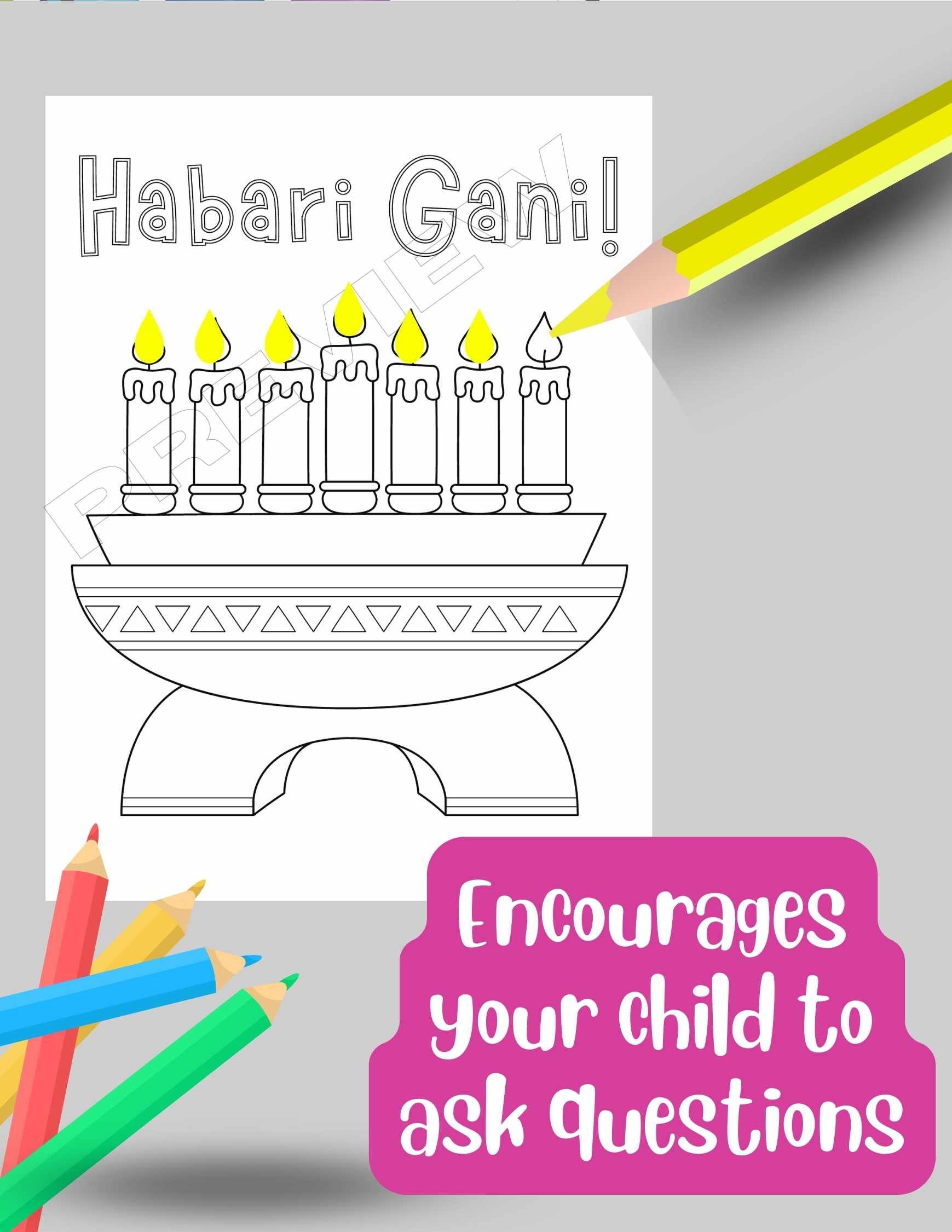 Kwanzaa Coloring Colouring Pages Printable Worksheets Pages PDF Africa