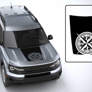 Ford Bronco Sport 2020 - 2024 Compass Hood  Vinyl Decal Sticker Graphics Kit