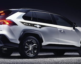 BMW RAV4 Side Stripe Aufkleber - Hockey-Style-Vinyl-Grafik (2019-2024) - Wetterfest und passgenau