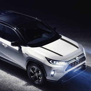 Décalcomanie de capot Toyota RAV4 - Graphiques en vinyle personnalisés pour RAV4 (2019-2024) - Résistant aux intempéries et facile à poser