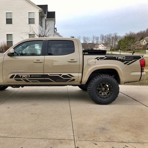TRD Racing Development Sport Decals Fits Toyota Tacoma Tundra Bedside Truck  Sticker Vinyl in 5 Colors 2 Pieces. 