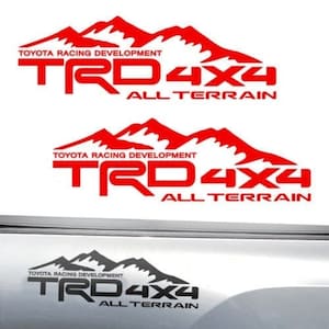 2x Toyota Tundra Tacoma 4X4 All Terrain Mountain Bed Vinyl Decal Sticker Graphics Kit