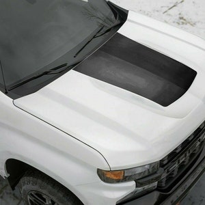 CHEVROLET SILVERADO 2019 - 2023 HOOD Vinyl Decal Sticker Graphics Kit  Fits Chevy Truck