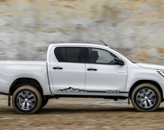 Toyota HILUX 2016 - 2022 Wild Mountains ROCKER Panel Vinyl Decal Sticker Graphics Kit