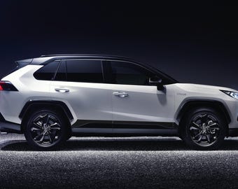 Toyota RAV4 Rocker Panel Stripe Decals - Off-Road Vinyl Graphics (2019-2024) - Weatherproof & Custom Fit