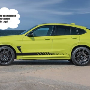 Rocker Panel Side Stripe Vinyl Decal Stickers compatible with BMW X4 2019 - 2022