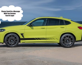 Rocker Panel Side Stripe Vinyl Decal Stickers compatible with BMW X4 2019 - 2022