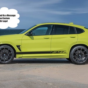 Rocker Panel Side Stripe Vinyl Decal Stickers compatible with BMW X4 2019 - 2022