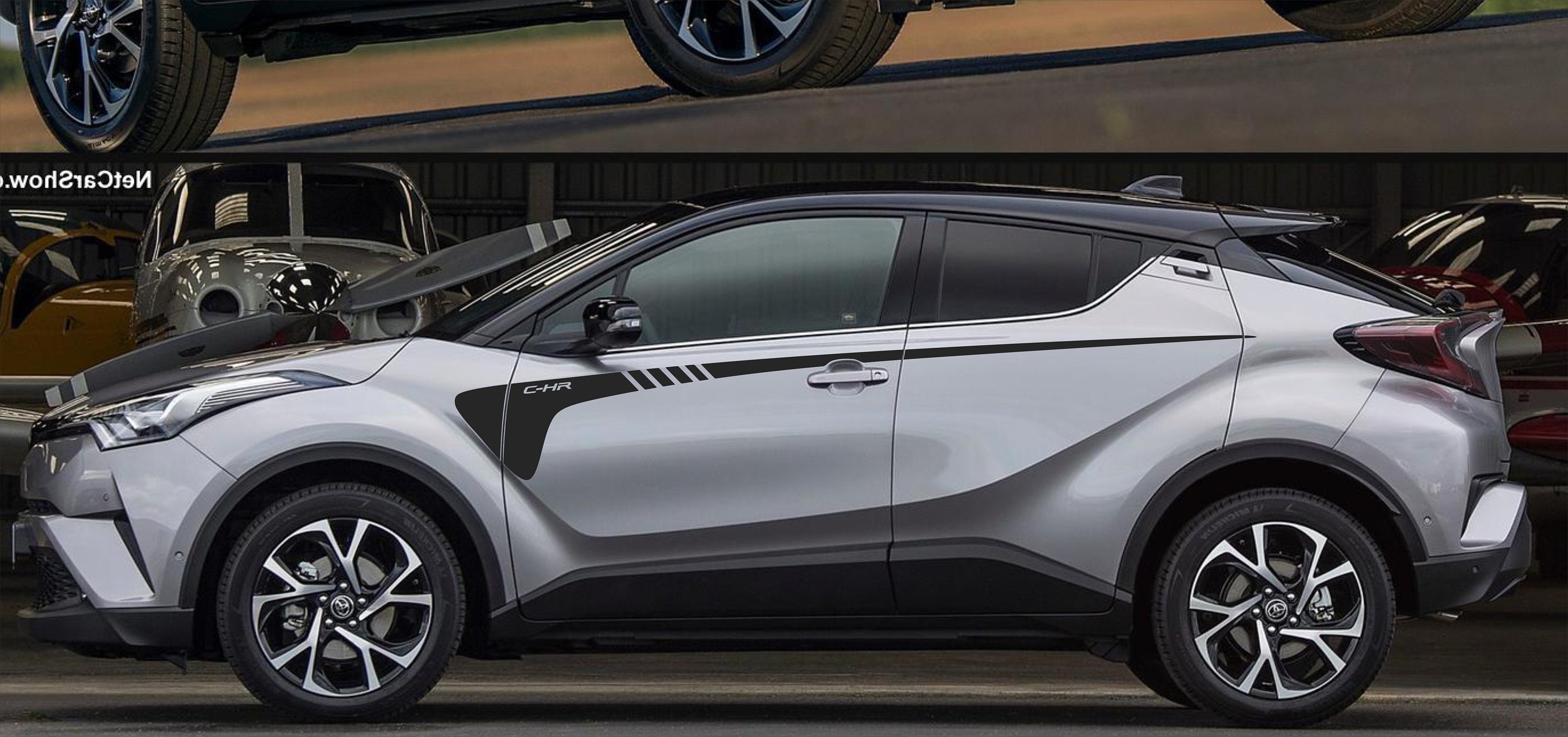 Toyota C-HR CHR Side Upper Body Stripes Decals Stickers Graphic