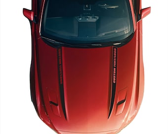 Ford Mustang 2015 - 2017  CUSTOM TEXT HOOD Spears Vinyl Decal Sticker Graphics Kit