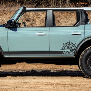 Ford Bronco Sport 2020 - 2024 ROCKER PANEL COMPASS Vinyl Decal Sticker Graphics Kit
