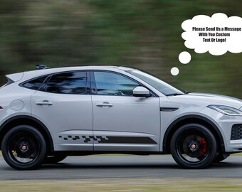Rocker Panel Side Stripe Vinyl Decal Stickers compatible with Jaguar E-Pace 2017 - 2022