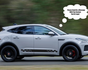 Rocker Panel Side Stripe Vinyl Decal Stickers compatible with Jaguar E-Pace 2017 - 2022