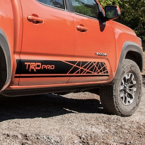 Toyota Tacoma 2016 - 2023 TRD PRO ROCKER Panel Vinyl Decal Sticker Graphics Kit