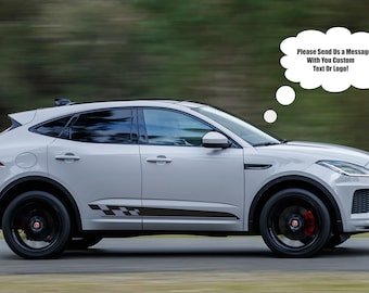 Rocker Panel Side Stripe Vinyl Decal Stickers compatible with Jaguar E-Pace 2017 - 2022