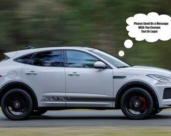 Rocker Panel Side Stripe Vinyl Decal Stickers compatible with Jaguar E-Pace 2017 - 2022