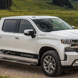 Naklejka winylowa na panel progowy Chevrolet SILVERADO, zestaw graficzny, pasuje do ciężarówki Chevrolet