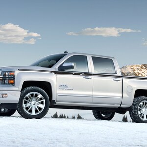 CHEVROLET SILVERADO 2014 - 2018 Zestaw naklejek z paskiem bocznym i winylową grafiką pasuje do ciężarówek Chevy