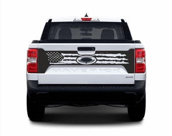 Tailgate American Flag Vinyl back Decal  fits Ford Maverick 2021 - 2024 sticker graphic kit