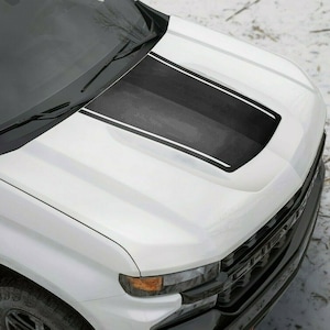 CHEVROLET SILVERADO 2019 - 2023 HOOD Vinyl Decal Sticker Graphics Kit  Fits Chevy Truck