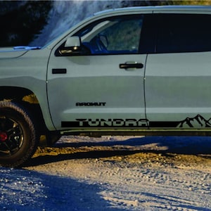 Toyota Tundra 2016 - 2022 Wild Mountain Rocker Panel Vinyl Decal Sticker Graphics Kit