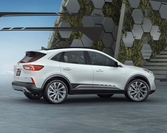片側 Ford ESCAPE 2020 - 2024 ロッカーパネル ビニールデカールステッカー グラフィックキット
