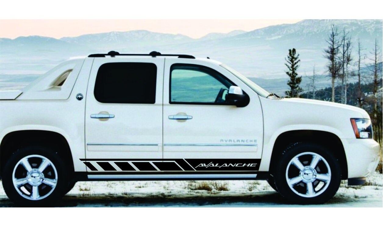 Chevrolet Avalanche Side  Rocker Panel  Vinyl Decal Sticker Graphics  Kit