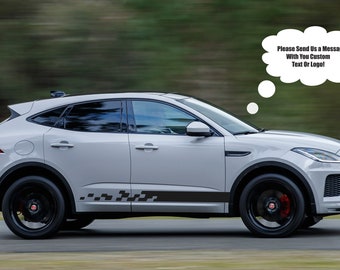 Rocker Panel Side Stripe Vinyl Decal Stickers compatible with Jaguar E-Pace 2017 - 2022