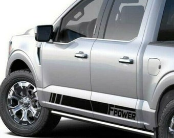 2015 -2020 Ford F-250 CUSTOM Logo ROCKER PANEL Streifen Vinyl Aufkleber Sticker Grafik Kit