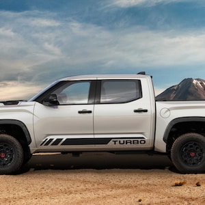 Toyota TUNDRA 2022 and up TURBO Rocker Panel Vinyl Decal Sticker Graphics Kit