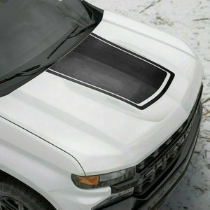 CHEVROLET SILVERADO 2019 - 2023 HOOD Vinyl Decal Sticker Graphics Kit  Fits Chevy Truck