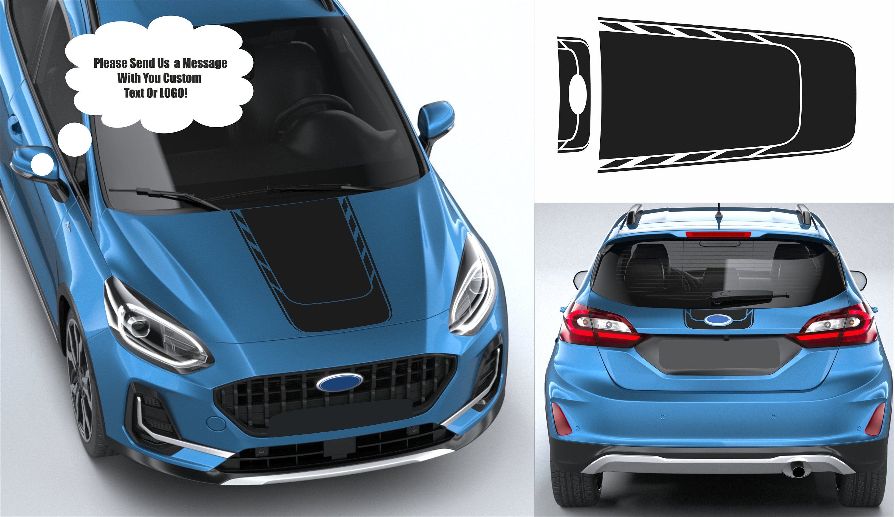 Ford fiesta 2024 logo sticker