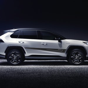 BMW RAV4 Side Stripe Aufkleber - Hockey-Style-Vinyl-Grafik (2019-2024) - Wetterfest und passgenau