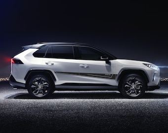 BMW RAV4 Side Stripe Aufkleber - Hockey-Style-Vinyl-Grafik (2019-2024) - Wetterfest und passgenau