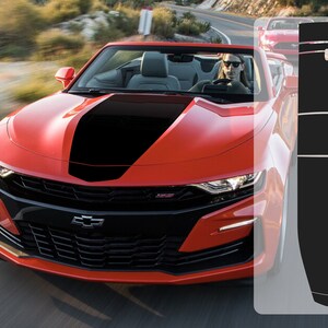 Chevrolet Camaro 2019 - 2022 FULL BODY CENTER Stripe Vinyl Decal Sticker Graphics Kit