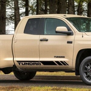 Toyota TUNDRA Double Cab 2016 - 2022 TURBO Rocker Panel Vinyl Decal Sticker Graphics Kit