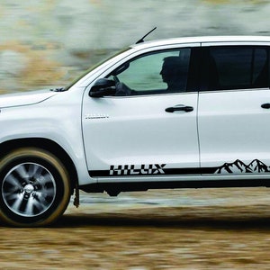 WOW! Toyota HILUX 2016 - 2022 Wild Mountains ROCKER Panel Vinyl Decal Sticker Graphics Kit
