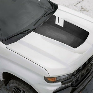 CHEVROLET SILVERADO 2019 - 2023 HOOD Vinyl Decal Sticker Graphics Kit  Fits Chevy Truck