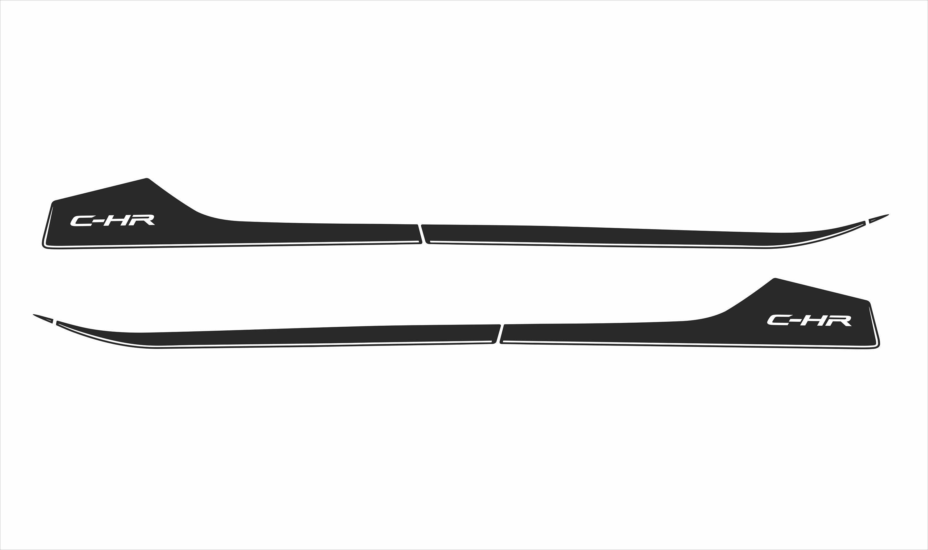 Toyota C-HR CHR Side Upper Body Stripes Decals Stickers Graphic Kit - Etsy