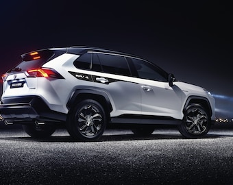BMW RAV4 Side Stripe Aufkleber - Hockey-Style-Vinyl-Grafik (2019-2024) - Wetterfest und passgenau